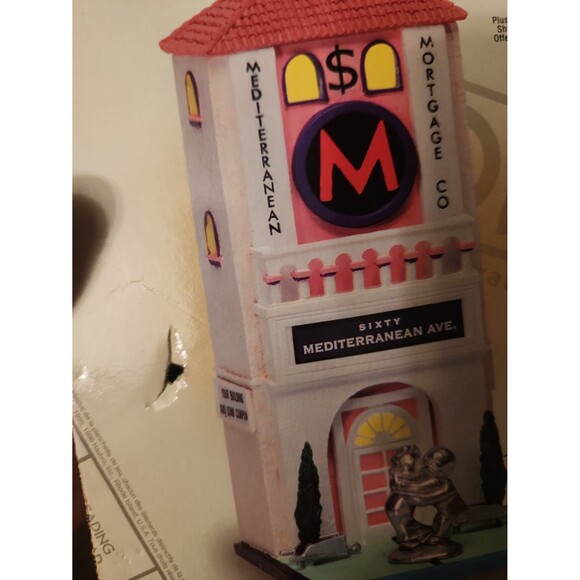 Dept 56 Monopoly Collab "Mediterranean Mortgage Co." Sixty Mediterranean Ave. - Picture 10 of 11